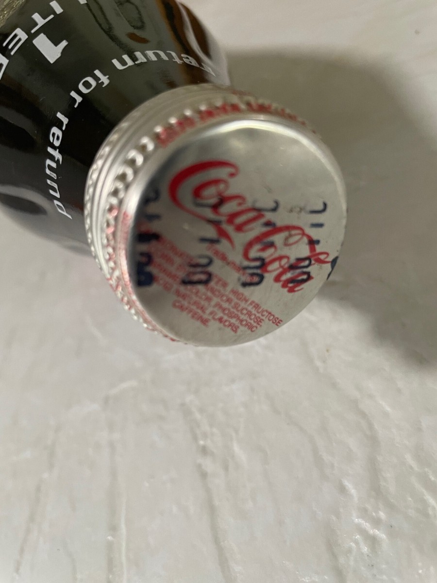 RARE FULL SEALED Vintage Coca Cola COKE GLASS 1 Liter / 33.8oz