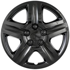 One Single 17 5 Spoke Gloss Black Universal Fit Hubcap Wheel Cover 431-17blk