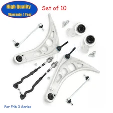 Suspension Kit Lower Control Arms Tie Rod Ends Sway Bar Links for E46 3 Series