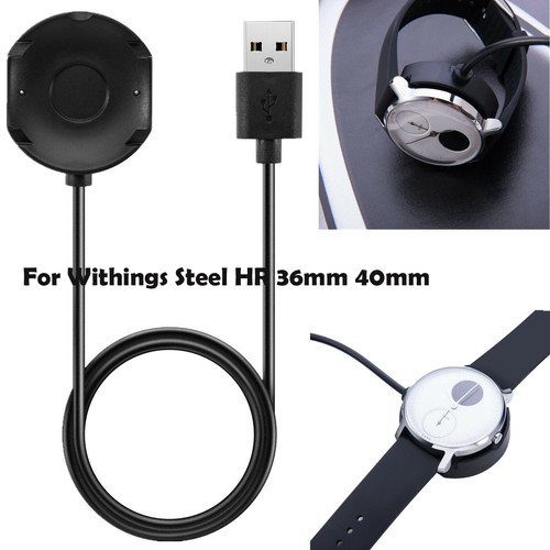 USB Ladegeräte Ladestation Cradle Dock Kabel für Withings Steel HR 36mm 40mm Uhr