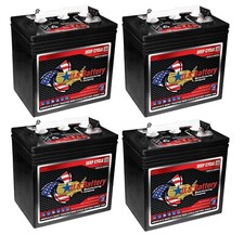 x4  US Battery 6 Volt 208 Ah Deep Cycle Battery  Replaces Trojan T-605 T605