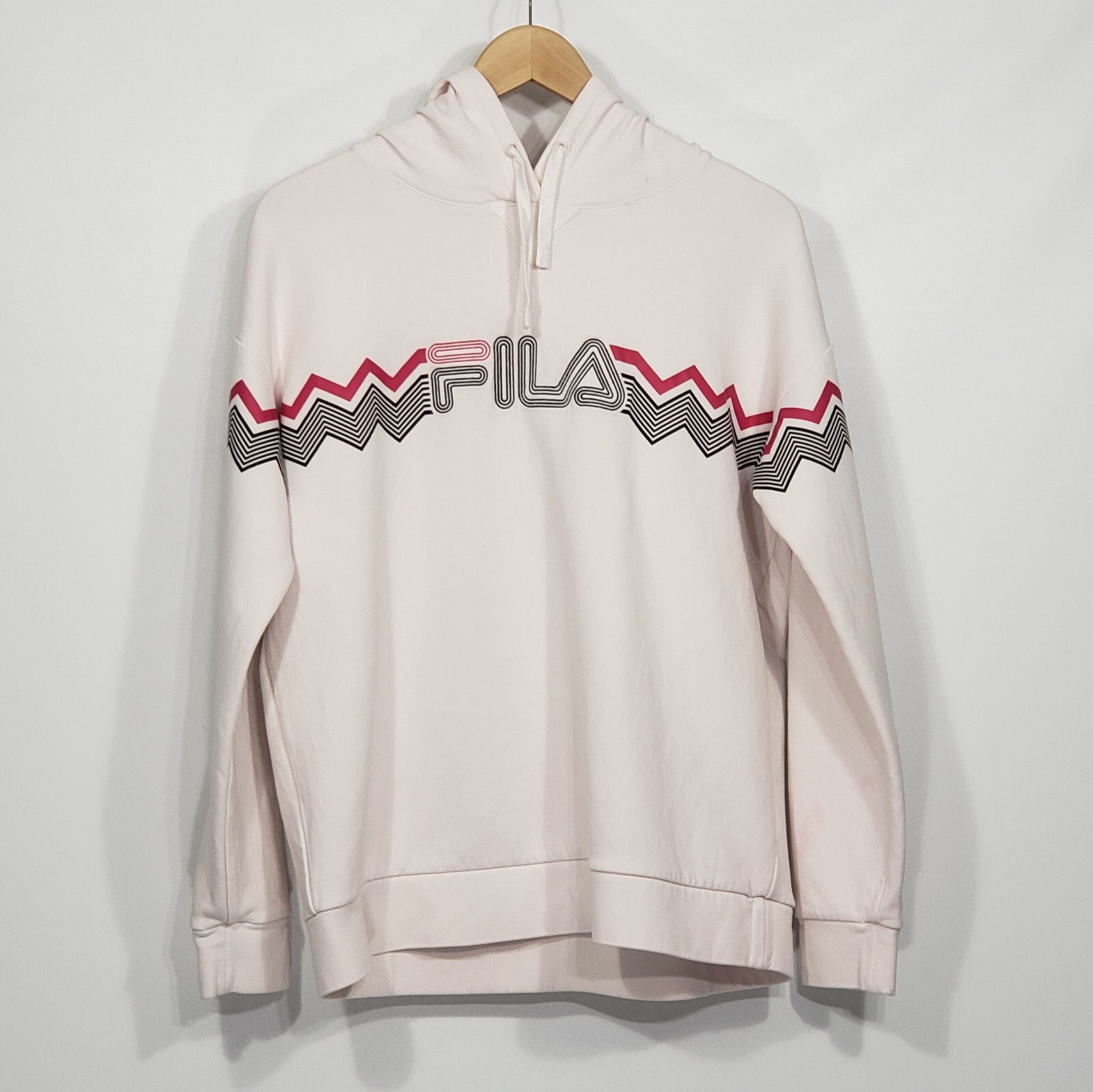 Felpa con cappuccio FILA bianca rosa nera taglia 2XL