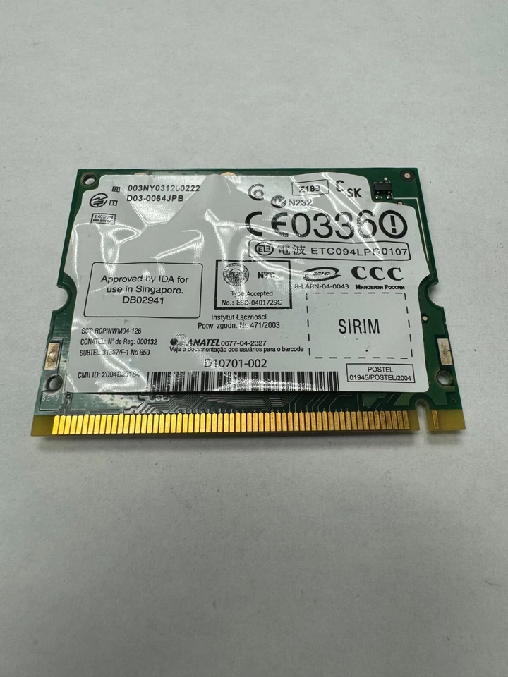 10x DELL/Toshiba/Intel Pro WM3B2200BG 0C9063 G86C0000X710 laptop WiFi card - Image 2 of 2