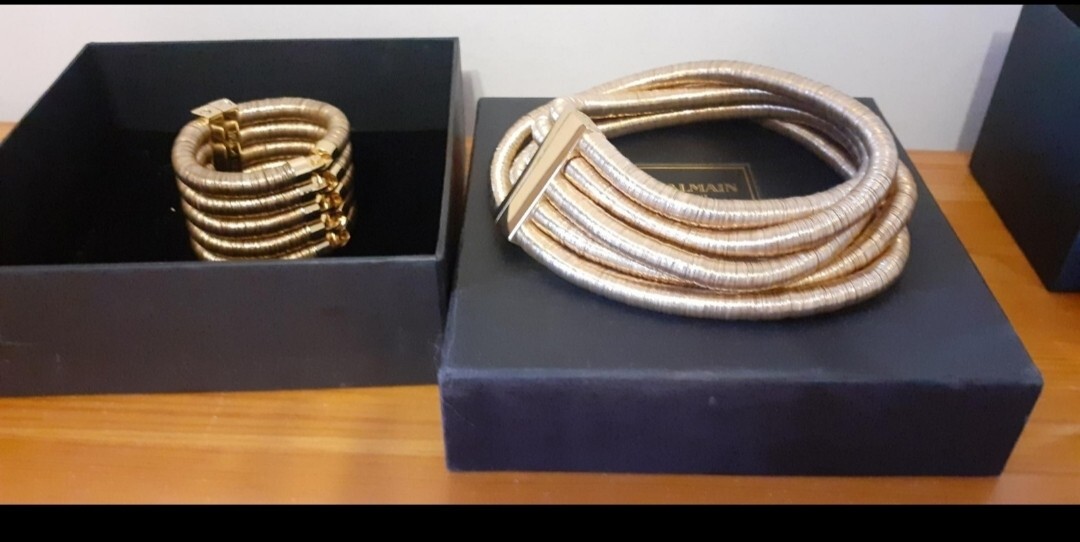 NIB Balmain HM Gold Roped Multi-strand Necklace Choker