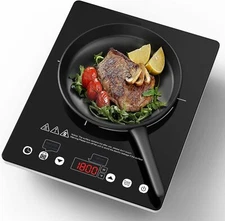 1800W Electric Infrared Cooktop Single Burner 110V Sensor Touch Control Stovetop