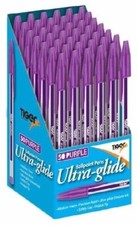 CRISTAL BALLPOINT BLACK PENS– BIRO MEDIUM 1MM ULTRA GLIDE SMOOTH, SCHOOL OFFICE