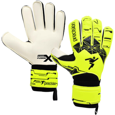 Gr. 6 Profi JUNIOR Torwarthandschuhe Flat Cut FLUO GELB Keeper Glove