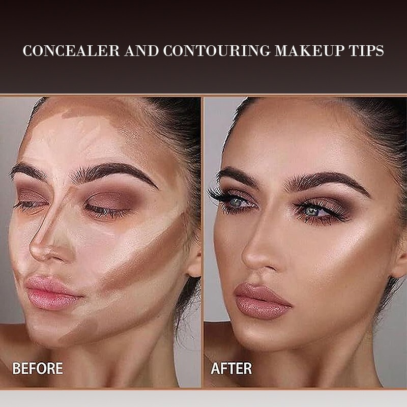 All-in-one Contour Nose shadow Highlighter 3 colors Cosmetics Contour Palette