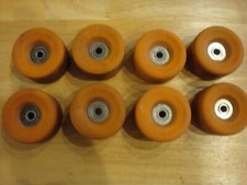 Vanguard Urethane Rental Roller Skate Wheels  Bearings- Set of 8, Vtg