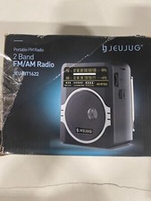 Jeujug 2 Band Portable FM AM Radio JEU-BT1622 Black