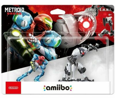 Nintendo Amiibo Metroid Dread SAMUS & EMMI Figures 2 Pack Set 