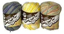 3 Skeins Sugar 'n Cream Cotton Yarn Countryside Daisy Butter Cream Ombr  2 Oz