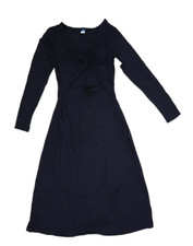 Old Navy Long Sleeve Twisted Front Cutout Midi Dress Navy Blue Womens M