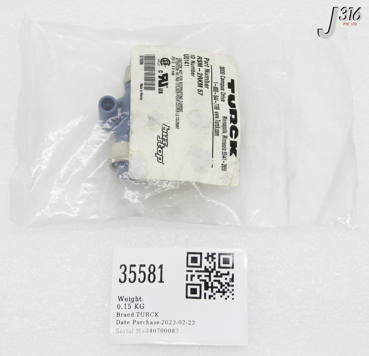 35581 TURCK 2-WAY SPLITTER, T-SPLITTER (NEW) RSM-2RKM 57 | eBay