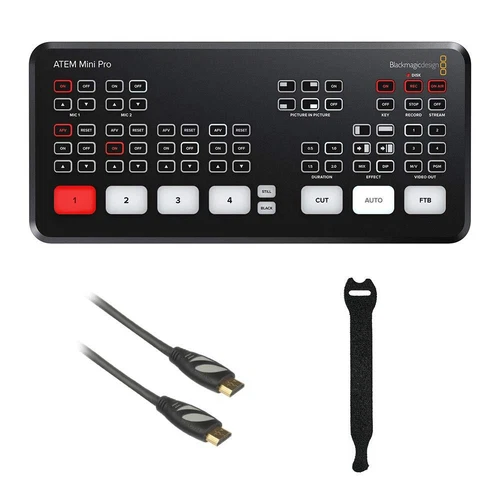 Blackmagic Design ATEM Mini Pro HDMI Live Stream Switcher with HDMI cable