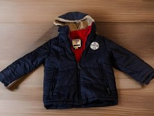OshKosh Bgosh Red White  Blue Sherpa Kids Coat With Lined Hood Size L/7