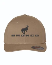 Ford Bronco Logo New Color Embroidered Side Panel Flexfit 6277 Baseball Hat Cap