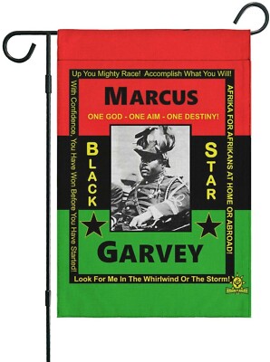 Black History Month Marcus Garvey Garden Flag Vertical for Porch Yard Mailbox De