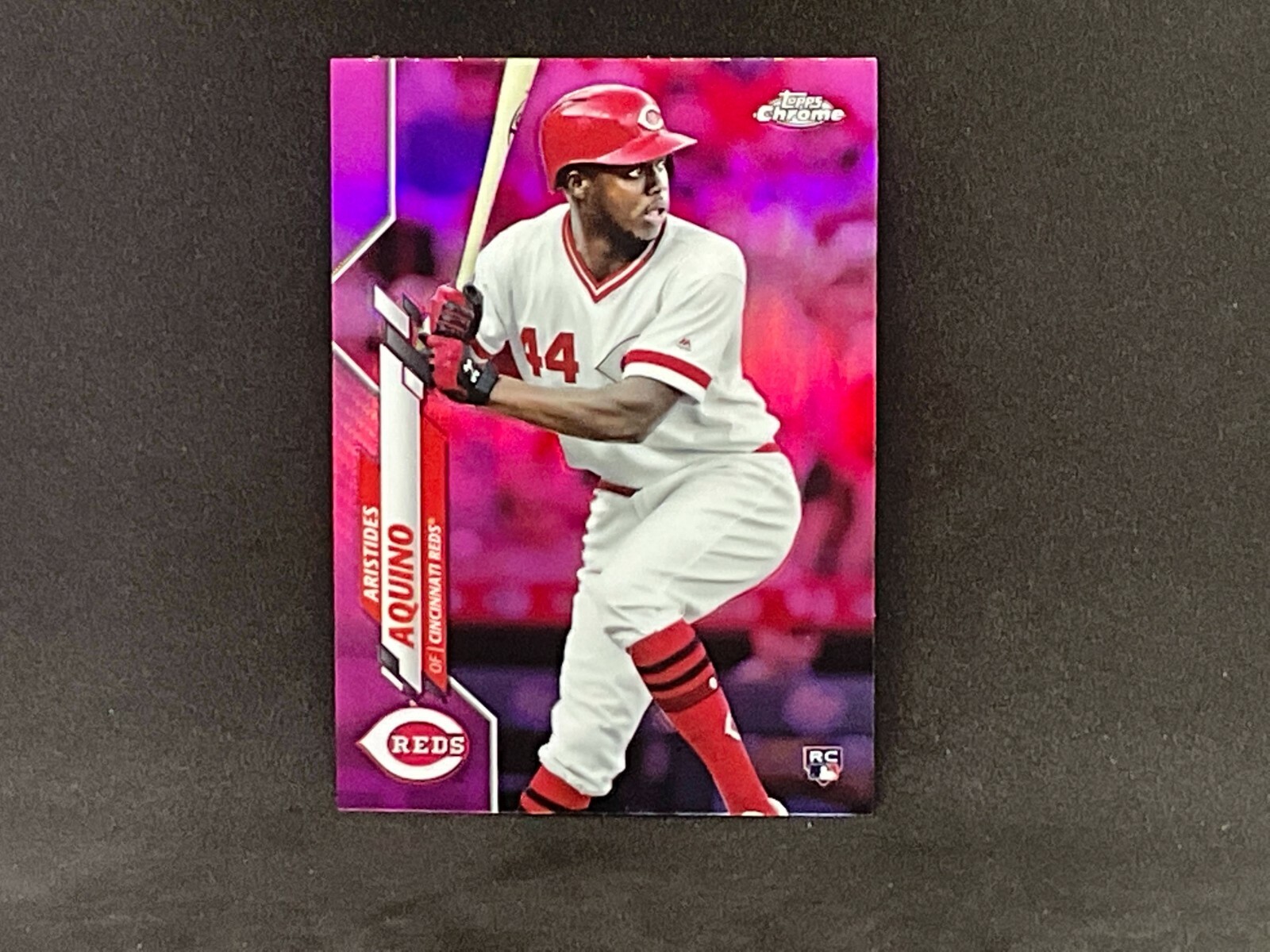 2020 Topps Chrome #111 Pink Refractor - Aristides Aquino Rookie - Reds