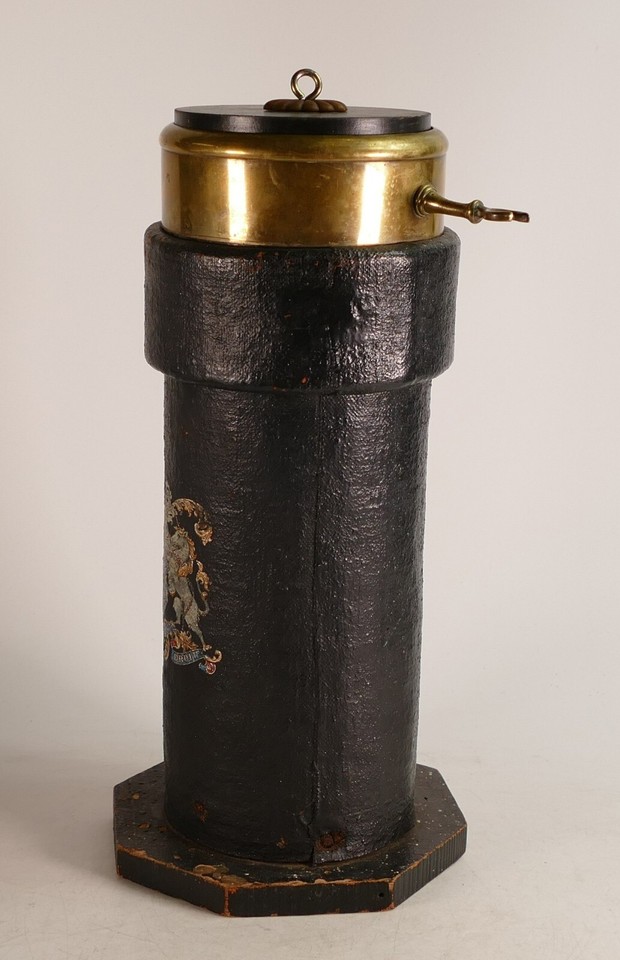 Antique Leather Cordite Gunpowder/Shot Carrier With A Royal Crest eBay