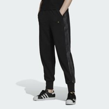 adidas Originals Women's Cuffed Pants With Velvet Stripes  Trefoil Rivet H18036
