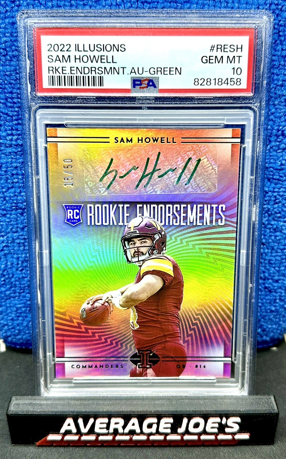 Sam Howell Panini Illusions Rookie Endorsements Autographs #RESH Green