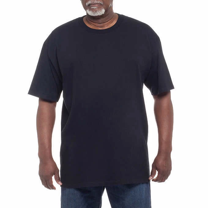 Camiseta Kirkland masculina pacote com 6 preta 100% algodão gola redonda FRETE GRÁTIS! - Imagem 3 de 4