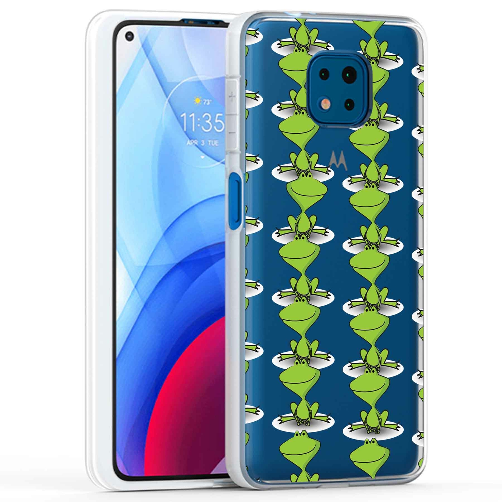 Phone Case Cover for Motorola Moto G Power 2021,Frog One Print, USA