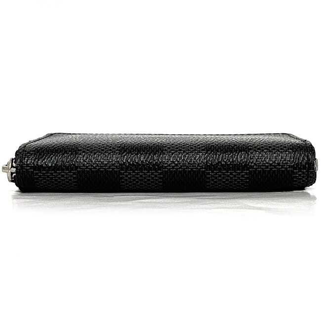 Louis Vuitton Coin Case Zippy Coin Purse f-22413 Black Gray