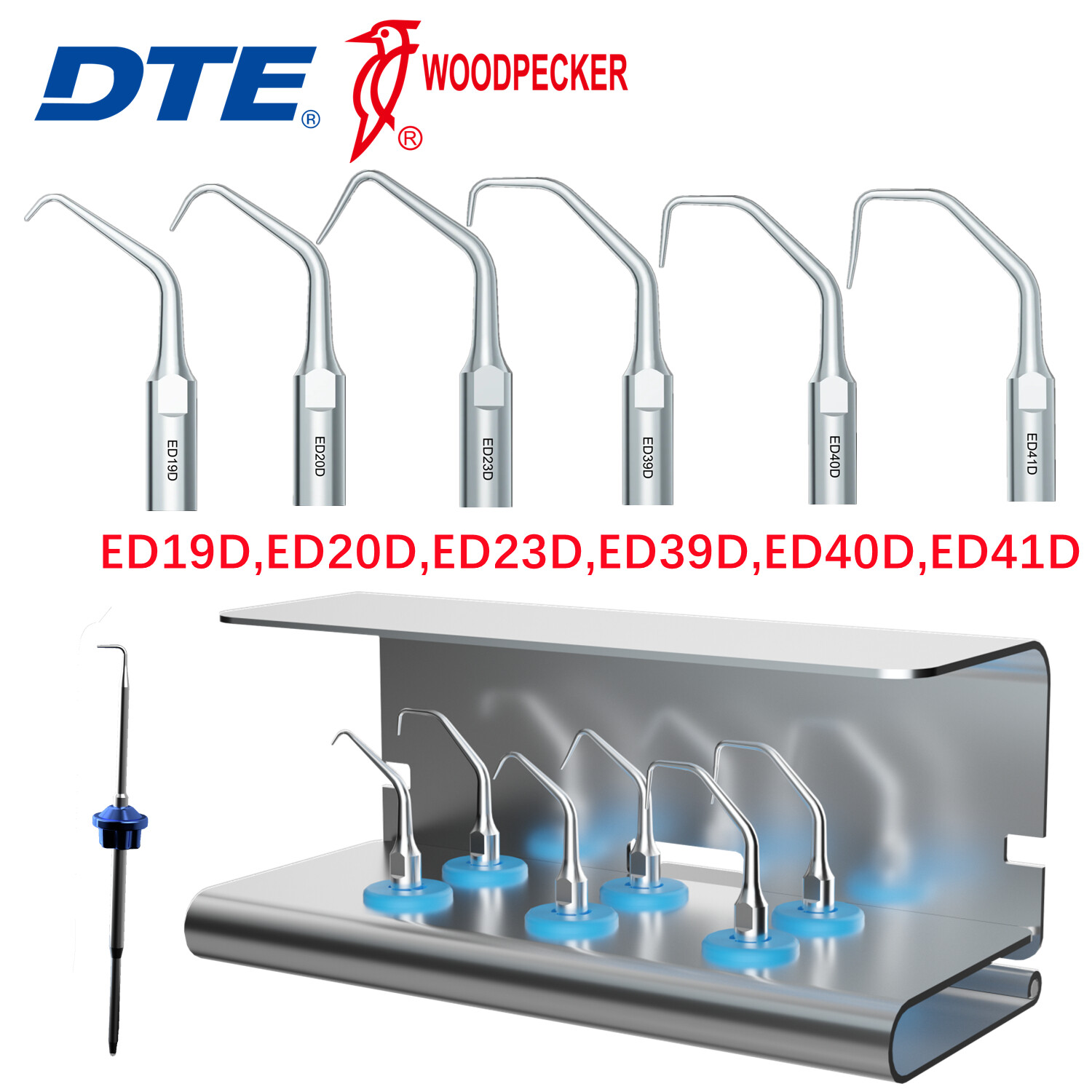 Woodpecker DTE Dr Azim's Retro-Preparation Kit Scaler Tips ED19D ED20D ED23D