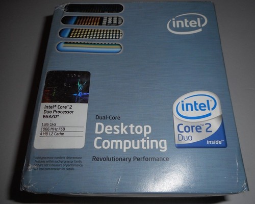 Intel Core 2 Duo E6320 Desktop-Prozessor 1,86 GHz Dual-Core (BX80557E6320) NEU  - Bild 1 von 6