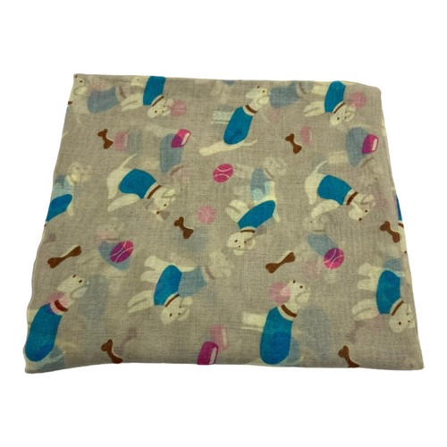 New Cute Animal Dog Puppy Printed Scarf scarves Neckerchief Viscose Cotton - Picture 16 of 77