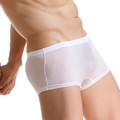 Men Ultra-thin Boxer Shorts Soft Slip Underwear Sexy Low Waist Briefs Panties US - Picture 10 of 92