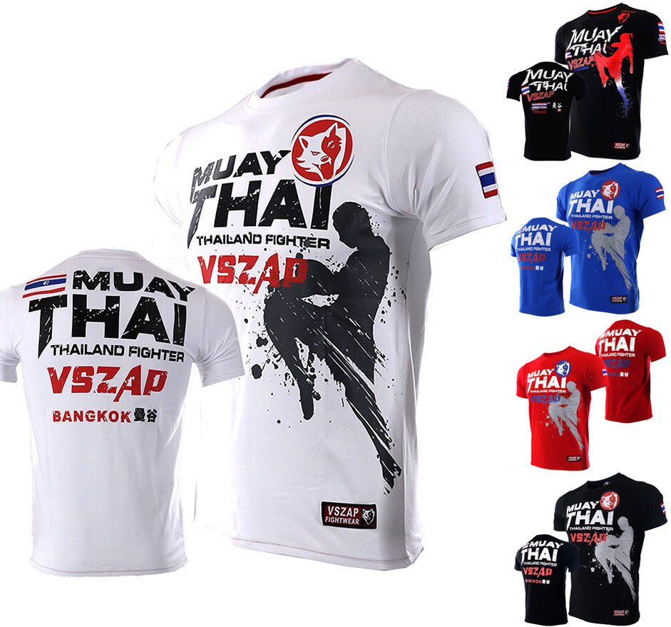Muay Thai Design Quick Dry Graphic T-Shirt Mens Short Sleeve Tee Top