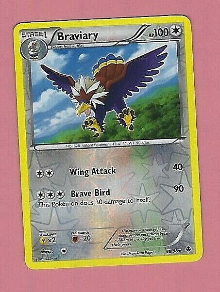 POKEMON BRAVIARY REVERSE FOIL CARD FREE SHIPPING EBay
