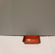 Vintage 1950's Child Mini Aluminum Deep Dish Bake Pan Red - READ