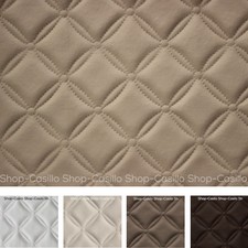 Tessuto Ecopelle Finta Pelle SinteticaTrapuntato Rombi Tappezzeria Arredo 50 Cm