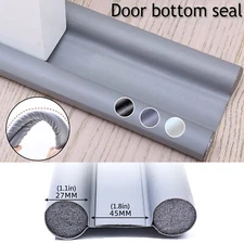 2PCS Under Door Bottom Sealing Strip Stopper Adjustable Draft Guard Soundproof