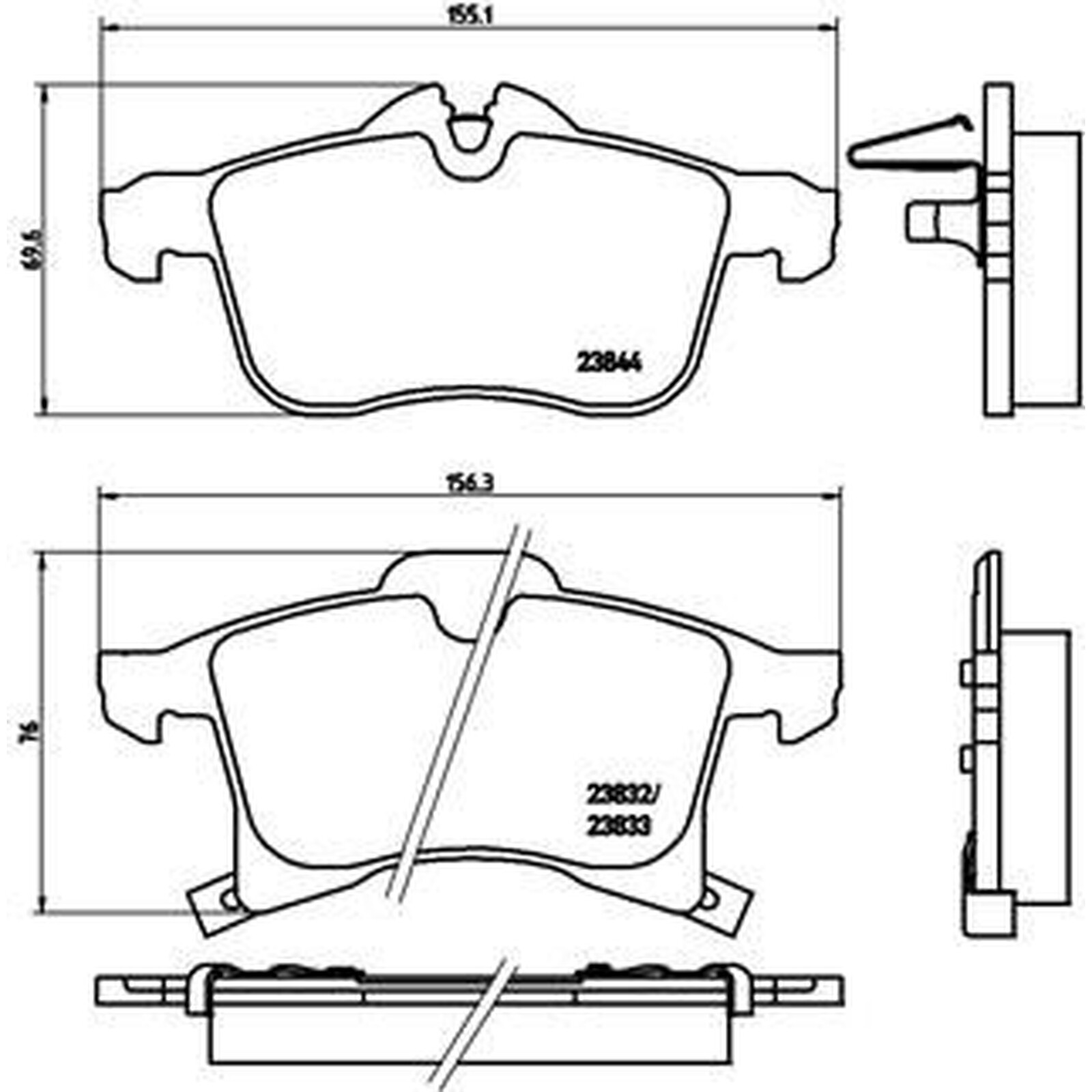 Brembo Brake Pad Set (2 Wheels on 1 Axle) P 59 045 / P59045
