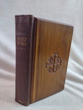 Holy Bible Olive Wood Cover Jerusalem, King James Version Limited Ed 1943