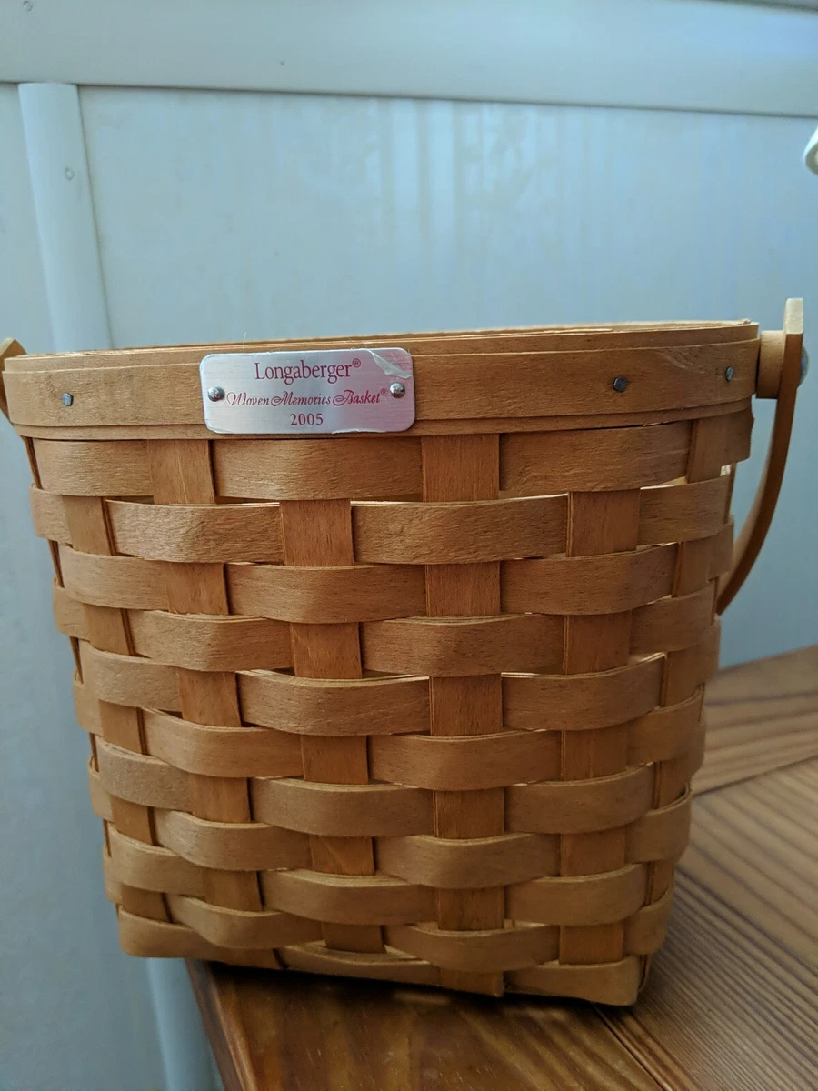 Longaberger Large Fruit Basket With Custom Dual Open Plaid, 53 OFF