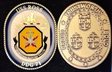 DDG-71 USS ROSS CPO CHIEF - Navy Challenge Coin