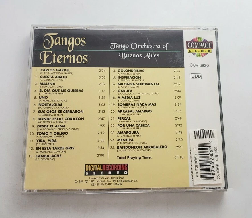 Tango Orchestra of Buenos Aires Eternal Tangos CD - Image 2 of 3