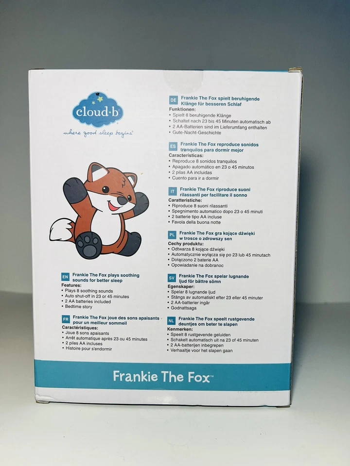Cloud B Frankie The Fox Crib Lullaby Infant Sleep Aid 9” NIB 2021 - Image 3 of 4