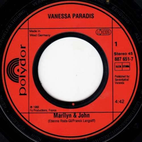 Vanessa Paradis - Marilyn & John 7" Single Vinyl Schallplatte 0 - Picture 3 of 4