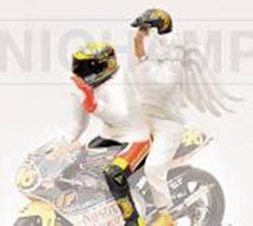 Minichamps 312990096 1/12 Valentino Rossi & Angelo GP250 Rio 1999 2 Figura Set - Foto 3 di 6