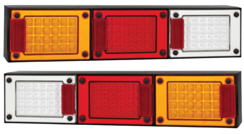 PAIR LED LIGHTS for TRUCK TRAILER SEMI FLOAT 12/24V stop/tail reverse indicator - Picture 1 of 2