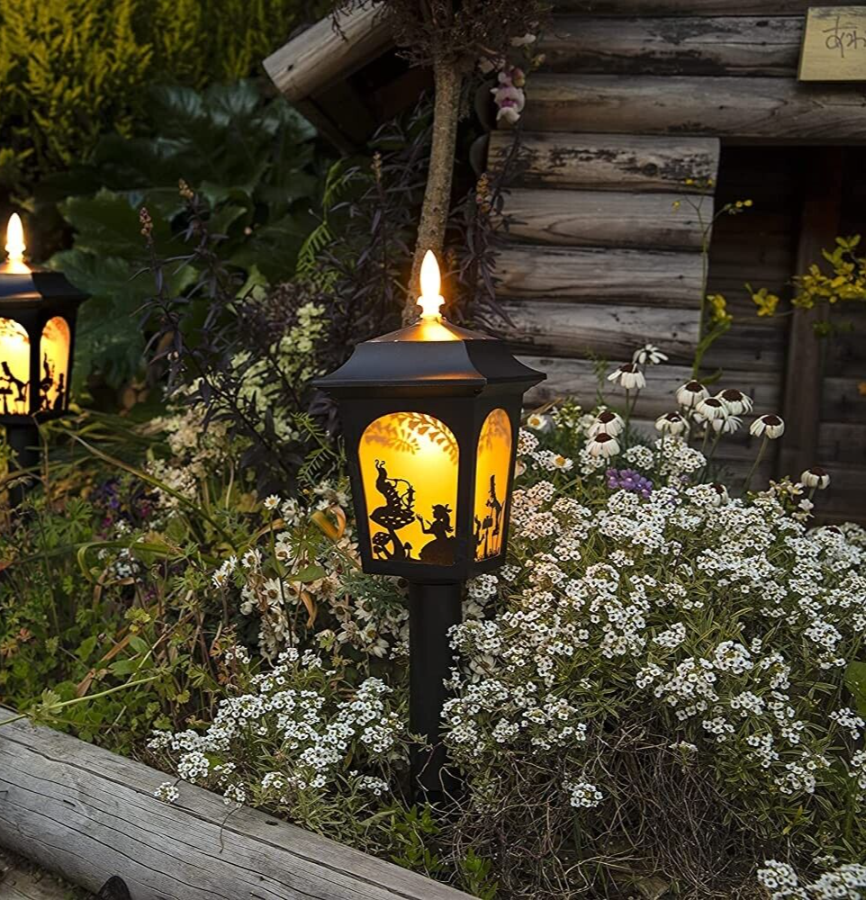 Alice in Wonderland Solar Light Lantern Lamp Garden Outdoor LED