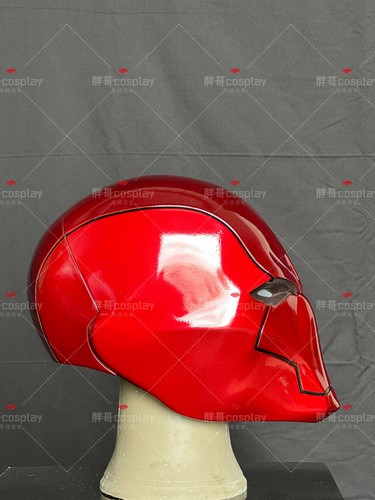 Red Hood Jason Todd Arkham Knight GFRP Helmet Wearable LED Eye Mask Cosplay Prop - Picture 4 of 8