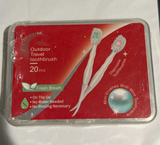 Outdoor Travel Regular Toothbrushes 20 PCS White Disposable for Unisex Adults